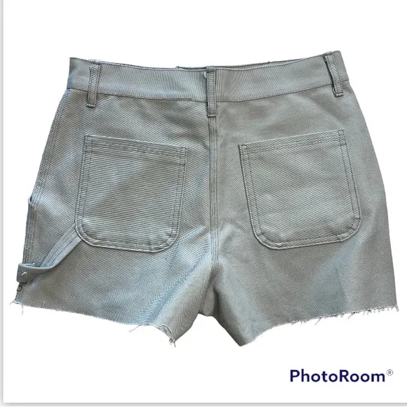 UO Urban Renewal Remnants Canvas Carpenter Shorts Sz S NWT Mint Seafoam Sea Salt - Picture 5 of 12